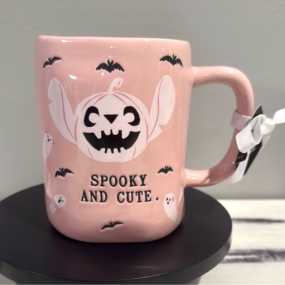 Rae Dunn Other - NWT Rae Dunn Cute Disney Stitch Pink Halloween Ceramic Coffee Mug